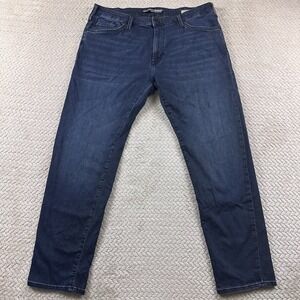 MAVI Jeans Mens 38x30 Blue JAKE Slim Leg  Dark Wash Denim Whiskered Stretch
